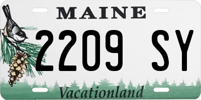 ME license plate 2209SY
