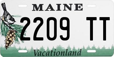 ME license plate 2209TT
