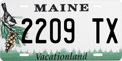 ME license plate 2209TX