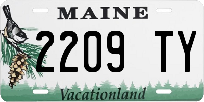 ME license plate 2209TY