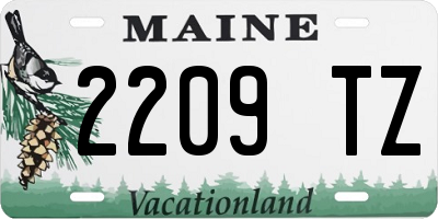 ME license plate 2209TZ