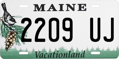 ME license plate 2209UJ