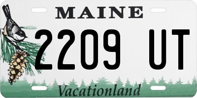 ME license plate 2209UT