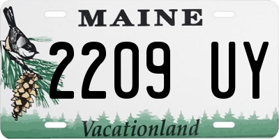 ME license plate 2209UY