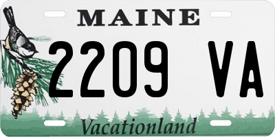 ME license plate 2209VA
