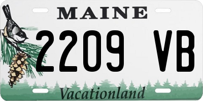 ME license plate 2209VB