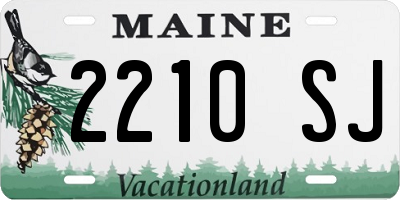 ME license plate 2210SJ