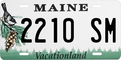 ME license plate 2210SM