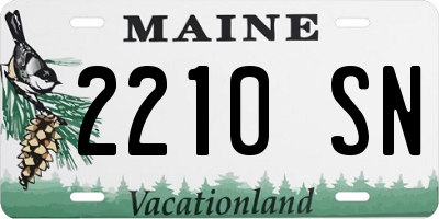 ME license plate 2210SN