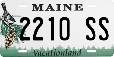 ME license plate 2210SS