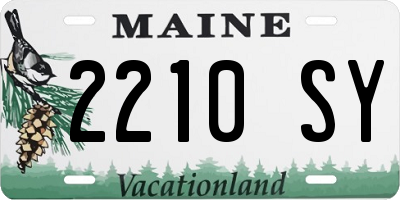ME license plate 2210SY