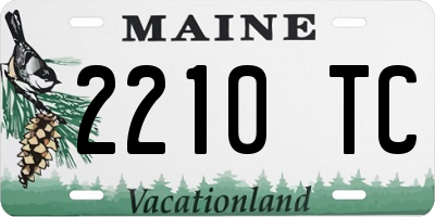 ME license plate 2210TC