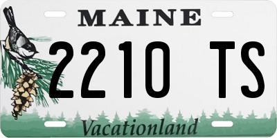 ME license plate 2210TS
