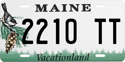 ME license plate 2210TT