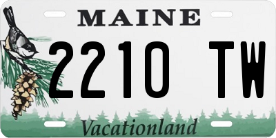 ME license plate 2210TW
