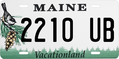 ME license plate 2210UB