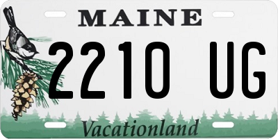 ME license plate 2210UG
