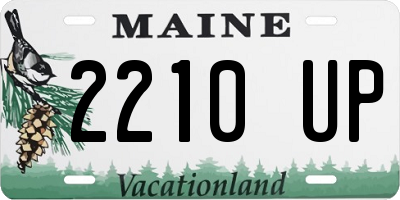 ME license plate 2210UP
