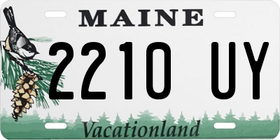 ME license plate 2210UY