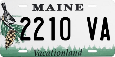 ME license plate 2210VA