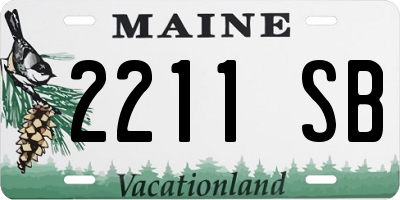 ME license plate 2211SB