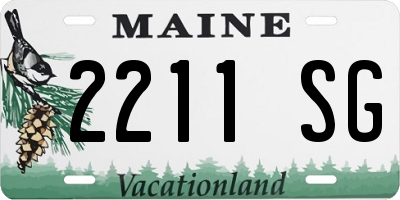 ME license plate 2211SG