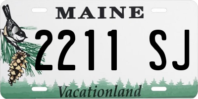 ME license plate 2211SJ
