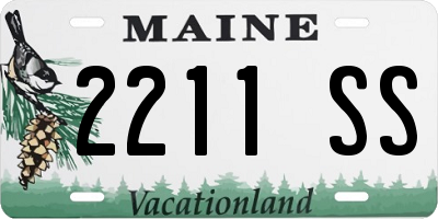 ME license plate 2211SS