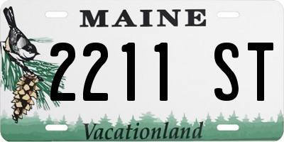 ME license plate 2211ST