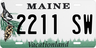 ME license plate 2211SW