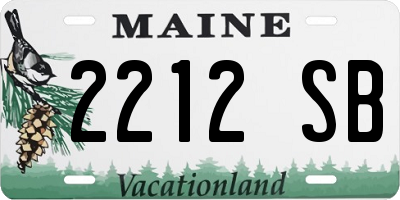 ME license plate 2212SB