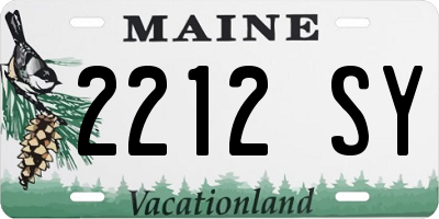 ME license plate 2212SY