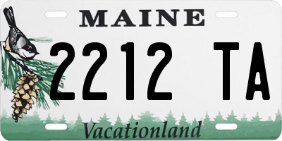 ME license plate 2212TA