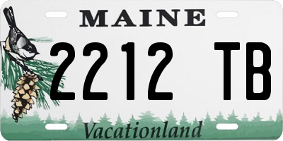 ME license plate 2212TB