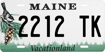 ME license plate 2212TK