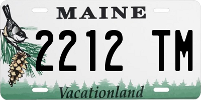 ME license plate 2212TM