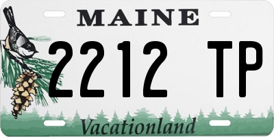 ME license plate 2212TP
