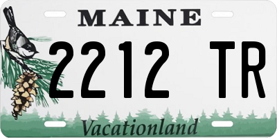 ME license plate 2212TR