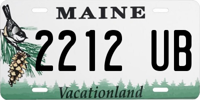 ME license plate 2212UB