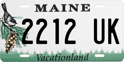 ME license plate 2212UK