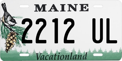 ME license plate 2212UL
