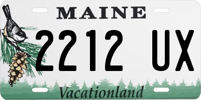 ME license plate 2212UX