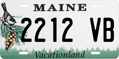 ME license plate 2212VB