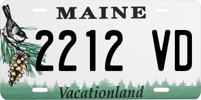 ME license plate 2212VD