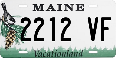 ME license plate 2212VF