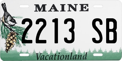 ME license plate 2213SB