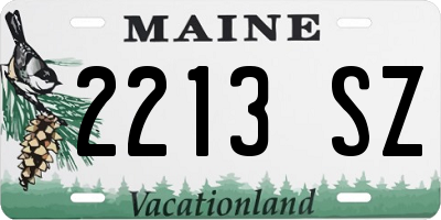 ME license plate 2213SZ