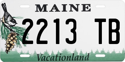 ME license plate 2213TB