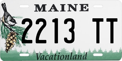 ME license plate 2213TT