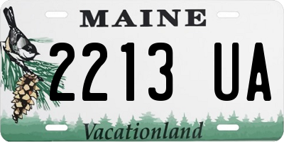 ME license plate 2213UA